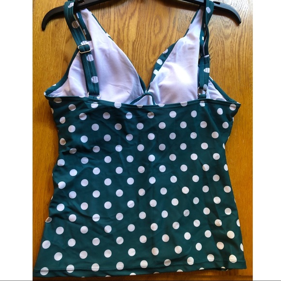 NWT Green Polka Dot 2 Piece Swim Suit - Picture 3 of 5